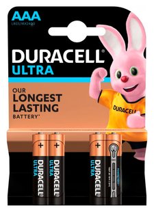 Батарейки Duracell Ultra AAA MX2400 LR03 - 4 шт.