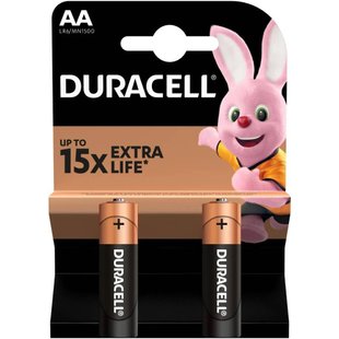 Батарейки Duracell AA MN1500 LR06 - 2 шт.