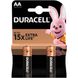 Батарейки Duracell AA MN1500 LR06 - 2 шт.