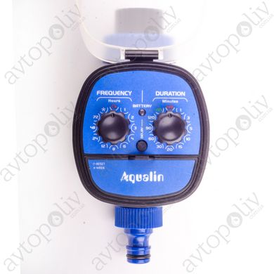 Електронно-механічний таймер поливу з кульовим клапаном Aqualin 21049