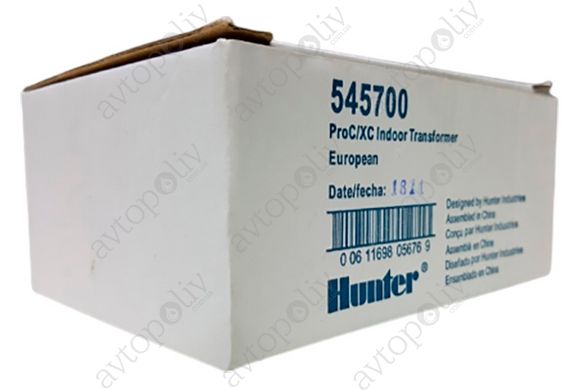 Трансформатор (545700) 220В/24В для внутренних контроллеров Hunter серии Pro-C, X-Core